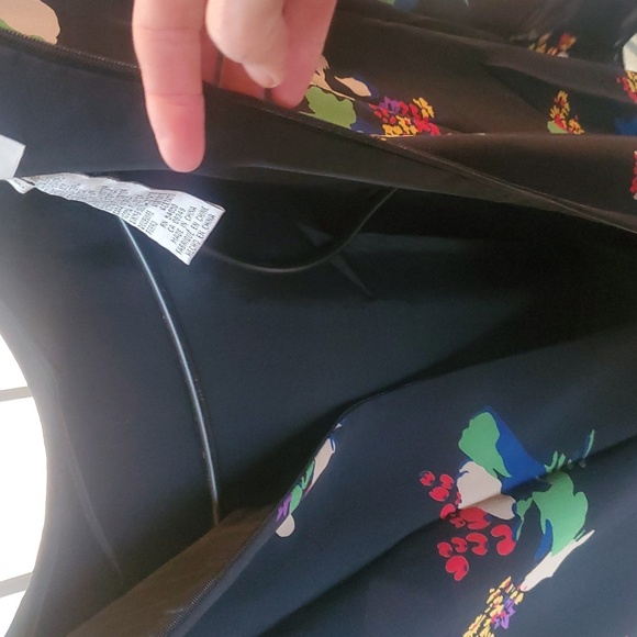 Evan Picone 100%‎ Silk long sleeve Lined Smocked SZ. 8 Midi Dress NWT - Picture 9 of 12